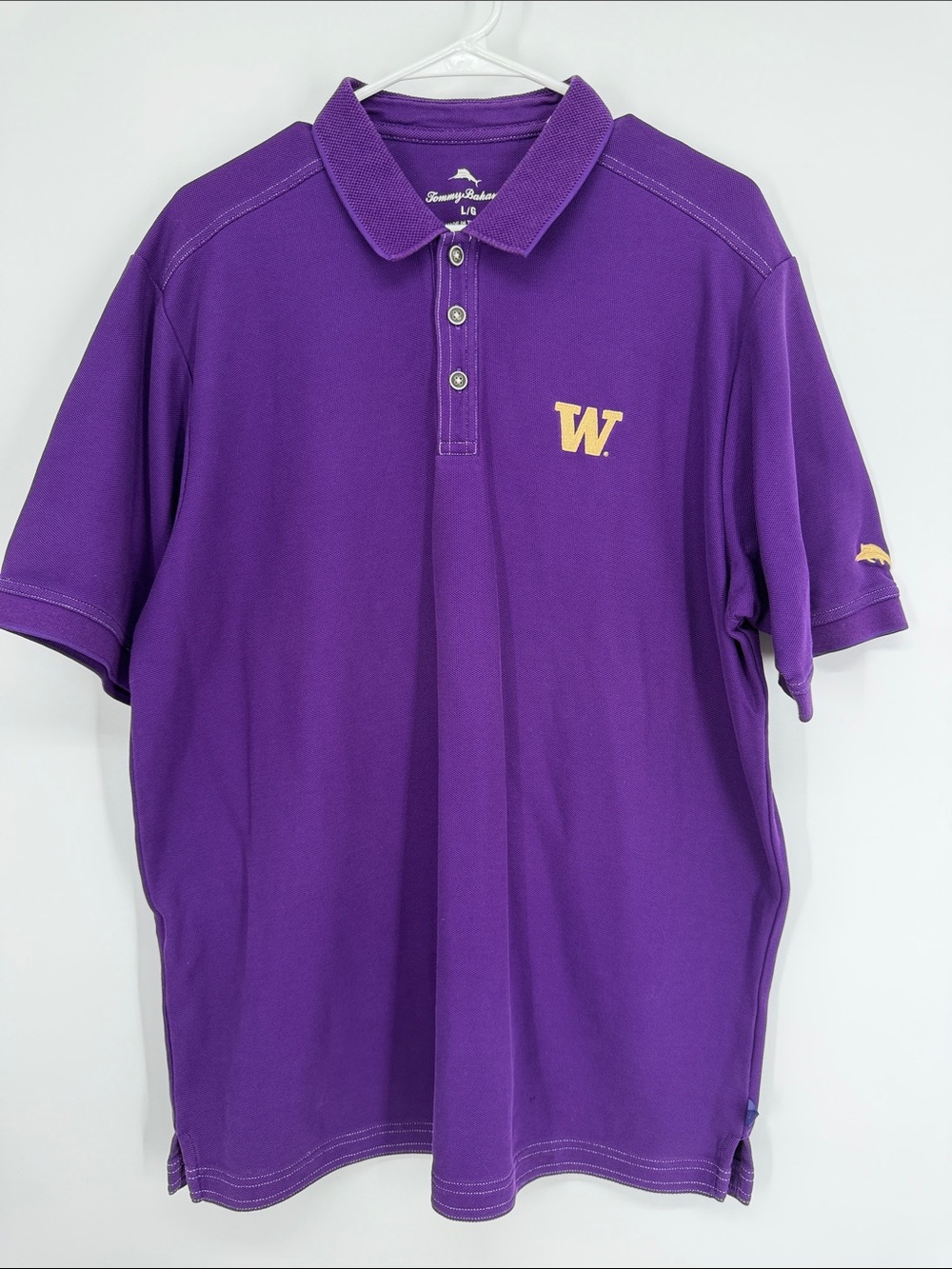 Tommy Bahama UW University of Washington Polo Shirt Men’s Size L